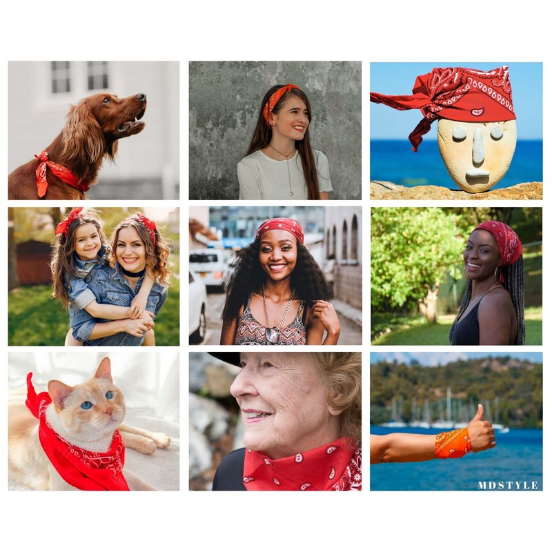 MDSTYLE Bandana, Large, 22.0 x 22.0 inches (56 x 56