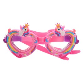 Mipcase Cute Unicorn Design UV Protection Swimming Goggles Fog Eyewear with Adjustable Strap for Youth Swim Training for Pool and Beach Activities