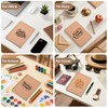 HOMIKLSA Notebook A5 Squared, Pack of 5 Kraft Cover Notebook