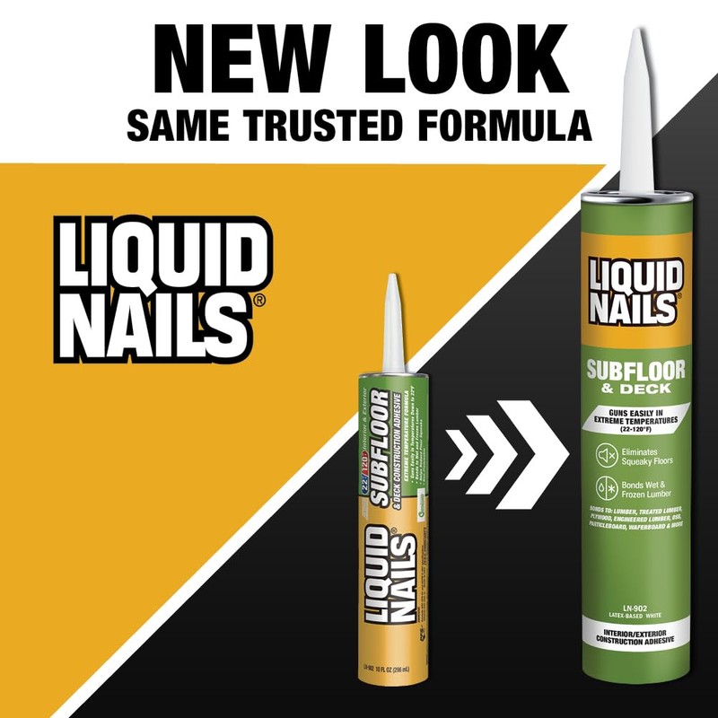 Liquid nails Subfloor and Deck 28 oz. White Latex-Based Construction