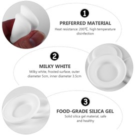 12 Piezas Sello De Taza De Almacenamiento De Leche Anillo De Sellado Para Botella Accesorios Para Botella De Leche Discos Inferiores Para Biberón Tapas De Silicona Para