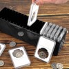 3 Pack Plastic Coin Slab Storage Boxes, Black Coin Slab