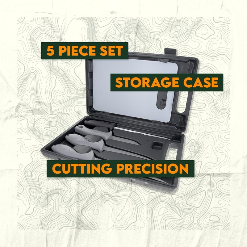 SE 5-Piece Fish Fillet Set, Multipurpose Set Ideal for Cleaning,