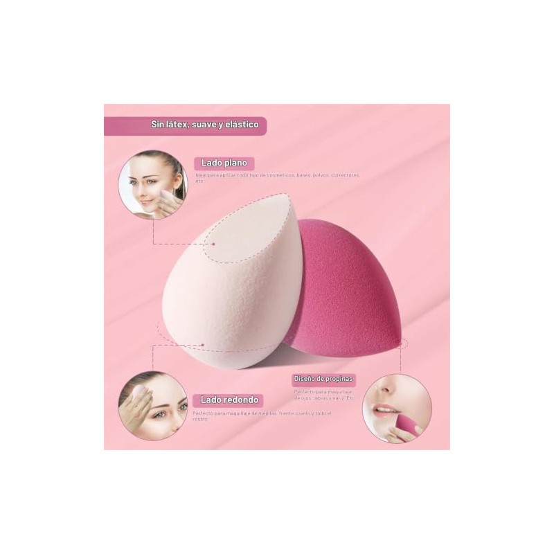 DUAIU - Set de 4 esponjas de maquillaje para difuminar