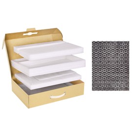 Laptop Shipping Box with Protective Foam & Anti-Static Bag, Fits 10-17 Inch Laptops, Universal Computer Mailer Kit with UN3481 Label for Secure Moving, Storage & Repair