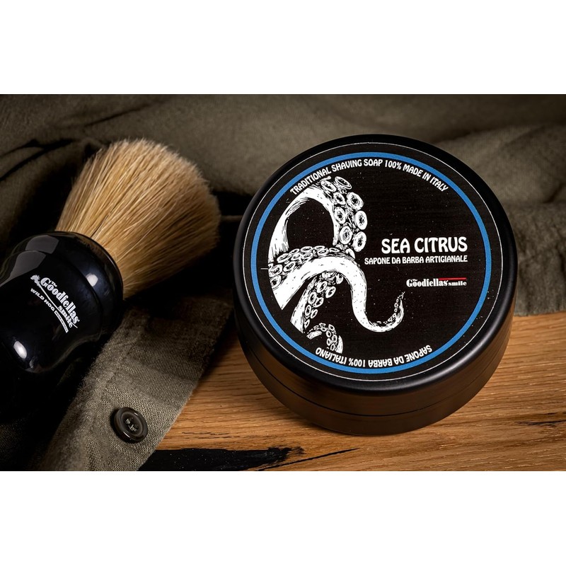 THE GOODFELLAS' SMILE Seacitrus Tradiotional Shaving Soap, Made in Italy,