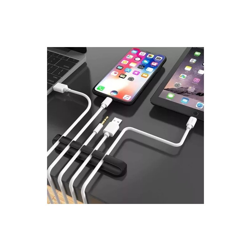 Veraly Organizador De Cables Adherible Silicón Oficina Hogar 1pz