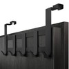 Menz Premium Door Coat Rack - Black Door Hook Rail