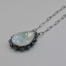 Unbranded Pearl Shape Western Teardrop Glass Stone Metal One Size New