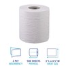 Boardwalk 2-Ply Bathroom Toilet Paper Tissue, Septic Safe, 500 Sheets/Roll,