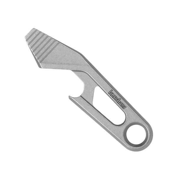 Kershaw Recap Keychain Bottle Opener, Gray Multi Tool with Bottle