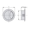 Mprofi MT® 2 x Cable Grommet Desk - Silver Plastic