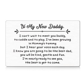 Paginafr New Dad Gifts for Men, Baby Announcement, First Fathers Day for New Dad, Gifts for Dad, Fathers Day Metal Wallet Gifts, First Time Dad Gifts from Wife, Dad to Be Gifts for 1st Time Dad
