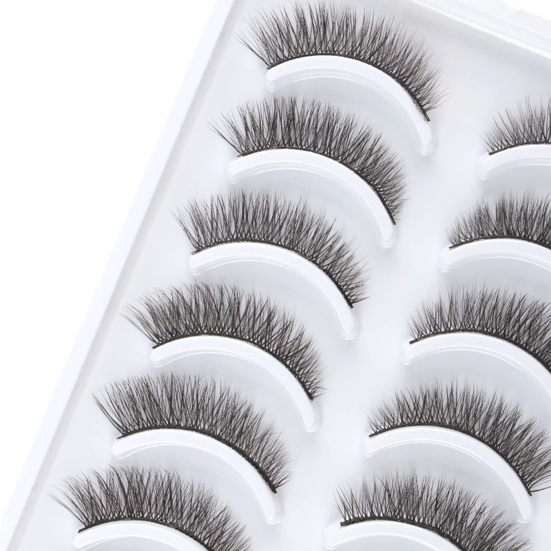 False Eyelashes Cateye Short 10 Pairs Artificial Eyelashes Cat Eye