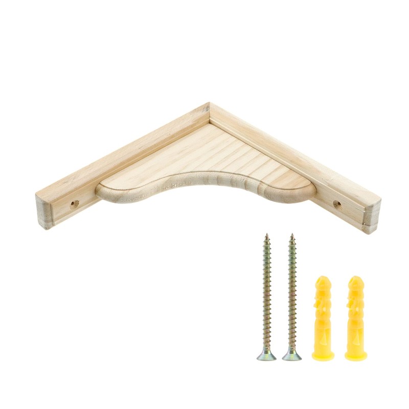 Mcredy 2 PCS Wood Shelf Bracket,7.09 Inch Triangle Wall Mount