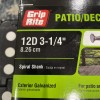 Grip-Rite Grip rite 12D 3-1/4" Galvanized Exterior Spiral Shank Deck
