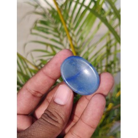 Stone City Blue Aventurine Crystal Thumb Worry Stone Teardrop Reiki Healing Stone Pocket Palm Stones for Anxiety Stress Relief Meditation Therapy Jewelry Making Gemstone -1 to 1.5 Inch