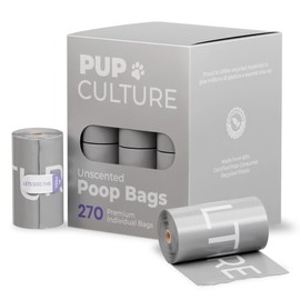 Pup Culture Poop Bags for Dogs-270 Extra Thick, 65% Post Consumer Recycled Plastic Dog Bags for Poop-Unscented Dog Poop Bag - Guaranteed Leakproof | Dog Waste Bags to Help the Planet