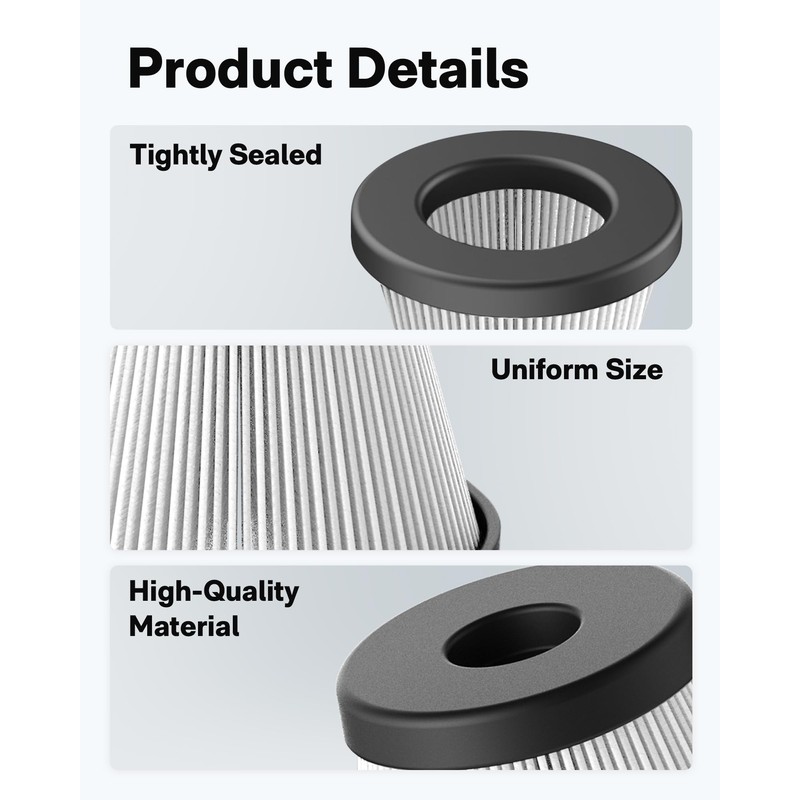 HOTO 4PCS HEPA Filters for Compressed Air Duster