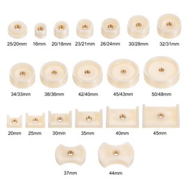 sourcing map 20pcs Watch Case Press Die Kit, Watch Case Back Nylon Fitting Dies Set Watch Repair Tool for Table Model Capping Machine, White