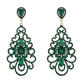 Clearine Women's Earrings Wedding Bridal Party Evening Rhinestone Crystal Vintage Retro Stud Earrings, Crystal