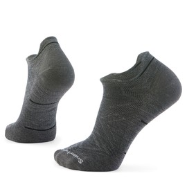 Smartwool Men's Run Zero Cushion Low Ankle Socks, Medium Gray
