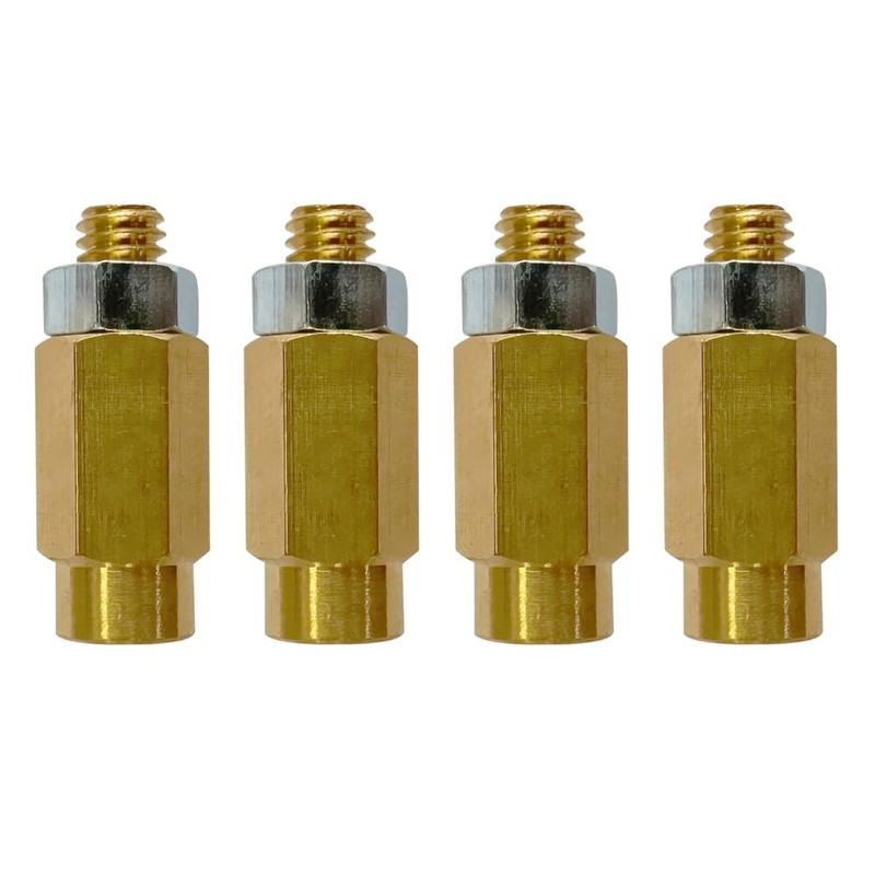 5/16"-18 Brass Battery Terminal Clamp Extension Bolts, Male and Female