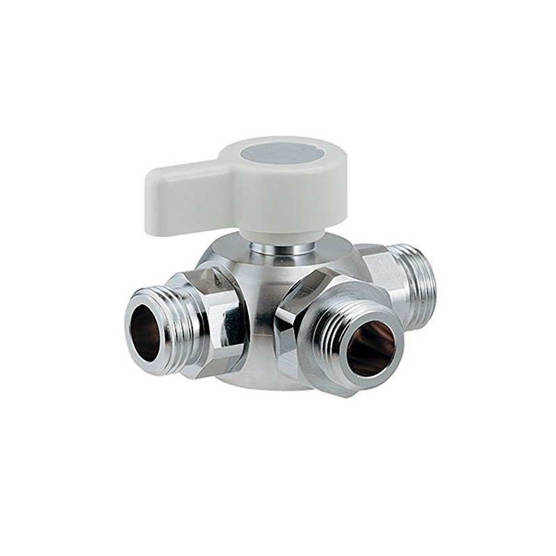Kakudai 650-250-13 Three-Way Ball Diverter with Water Stop Function