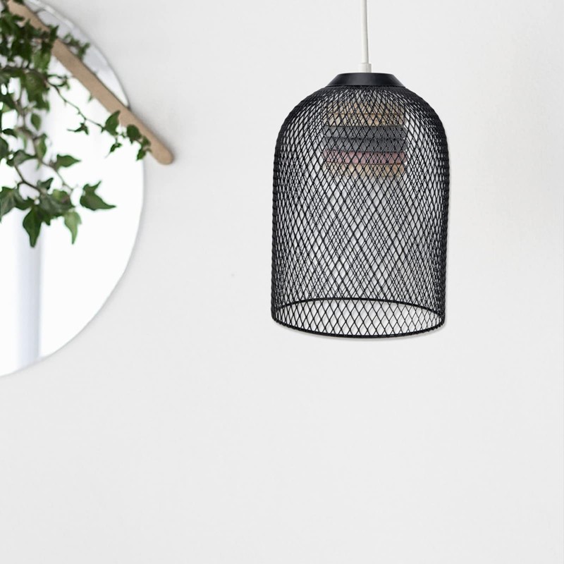 PRETYZOOM Birdcage Chandelier Lamp Shades Black Elegant Light for Home