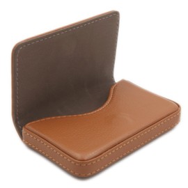 RFID Blocking Wallet - Minimalist Leather Business Credit Card Holder with Magnetic, Light Coffee, Small