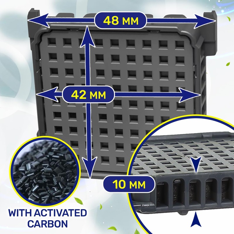 2 Pieces Fridge Freezer Activated Carbon Filter with Original Code