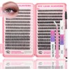 Lash Clusters Kit, 560 Pcs Eyelashes Clusters Kit 9-16mm Individual