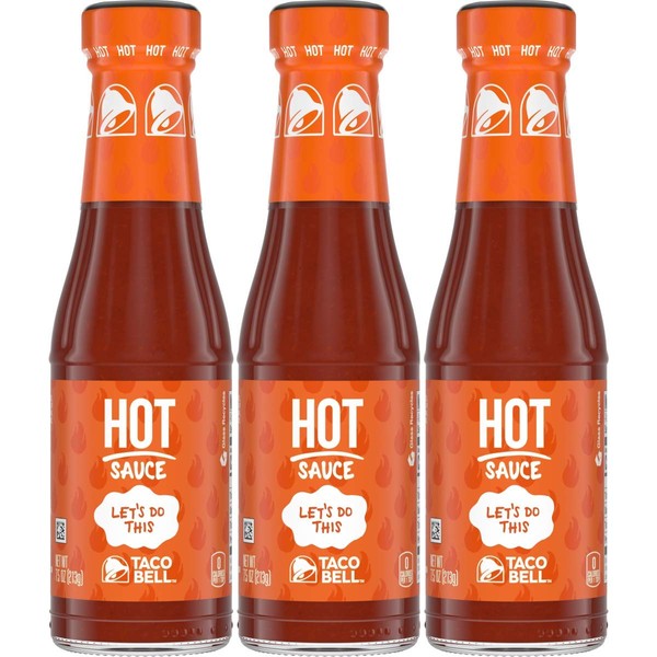 Taco Bell Hot Sauce, 7.5 oz, 3 pk