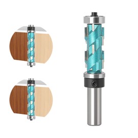 CHCYWJGJ 1/2 Shank 1-3/4" Spiral Top Bearing CNC Router Bit Flush Trimming Bit Engraving Router planing Head Wood Cutter Woodworking Tools Carving Cutting Tool