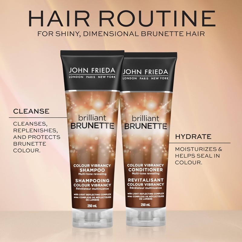 John Frieda Brilliant Brunette Colour Vibrancy Conditioner for Restored Tone