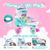 SULIFEEL Rainbow Unicorn 4 Size Adjustable Light up Roller Skates