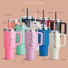 Custom 40 Oz Tumbler with Handle, Engraved Name Mug for