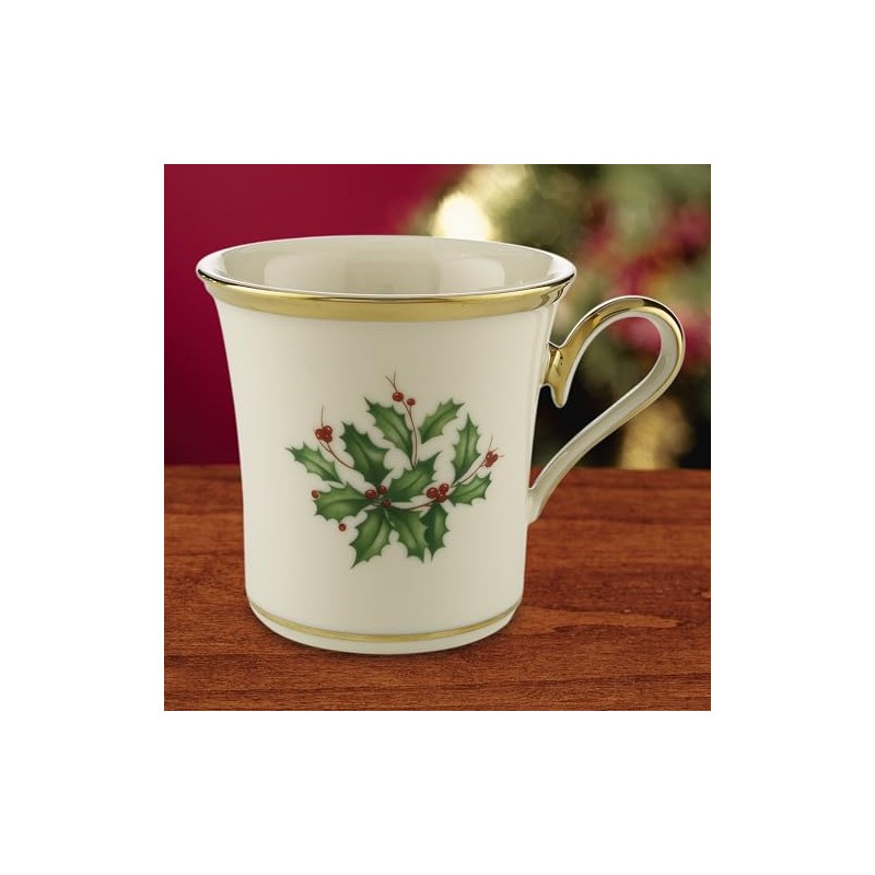 Lenox Holiday Mug, 1 Count (Pack of 1), Red &