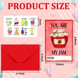 Geyoga 32 Sets Valentine's Day Cards with Envelopes and Stickers Funny Pun Cards 5.9 x 3.9 Inch Cute Assorted Greeting Cards Bulk for Valentine's Day Anniversary Romantic Date Gift
