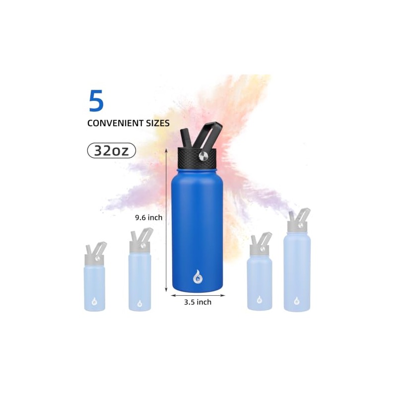 BJPKPK Botellas de Agua Aisladas de Acero Inoxidable 32 onz