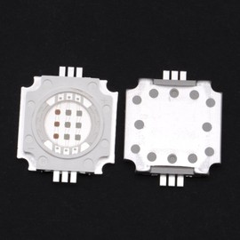 LEDGUHON High Power LED Chip 10W RGB Super Bright Light Emitter COB Module Lamp Bead Component Replacement DIY Illumination (350mA/Red 6-7V/Green 8-10V/Blue 8-10V)