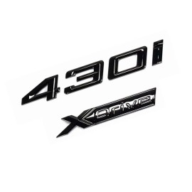 Unbranded Gloss Black For New 4 Series Emblem 430i+XDrive Number Letters Rear Trunk Badge
