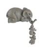 Cute Elephant Mother and Babies Figurines Hanging Statue Resin Animal