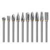 10 Pieces Rotary Cutter Set, Carving Tool Carbide Steel Solid