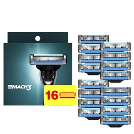 16 Count Razor Blade Refills, Mach 3 Razor Refills for Men