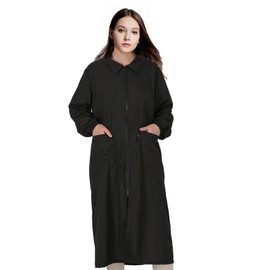 Grooming Smock, Long Length Waterproof Pet Grooming Workwear with Pockets, Professiona Smock Barber Jackets for Women Men Lightweight Anti Static Hairdresser Smock Barber Jacket