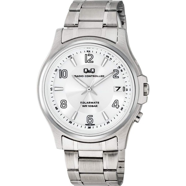 Cue & Cue HG18-204 Men's Wristwatch, Analog, Radio, Solar, Waterproof,