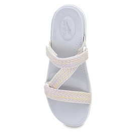 Dansko Rosette Slip-On Sport Sandal for Women - Lightweight EVA Midsole and Rubber Outsole - Natural Arch Technology for Added Support - Hook and Loop Closure Ivory Multi 8.5-9 M US