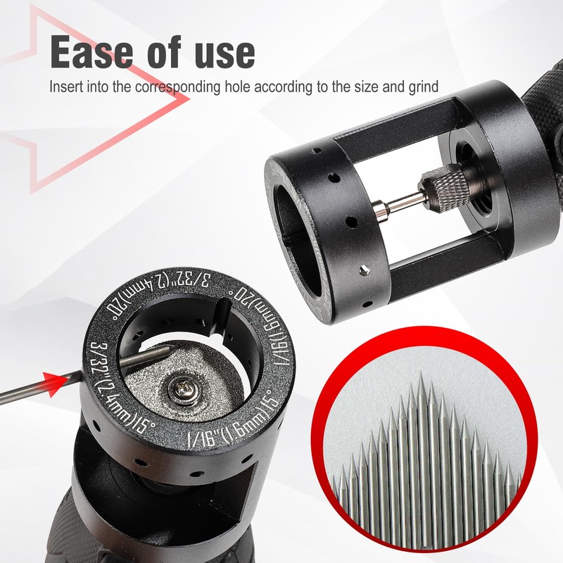 3mirrors Aluminum Tungsten Electrode Sharpener Grinder Head TIG Welding Tool