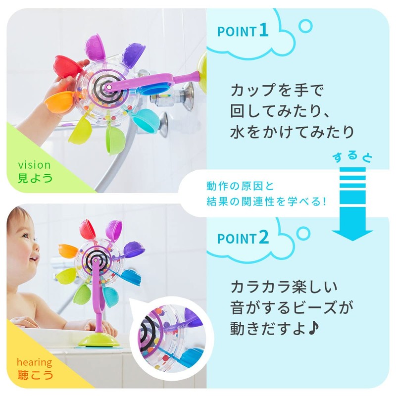 Sassy TYSA13061 Rainbow Tank Engine Bath Pool Toy